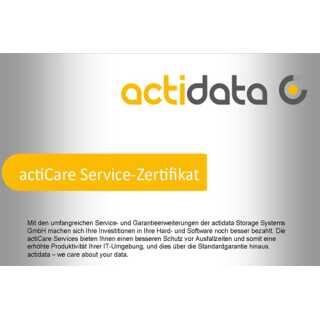 actiCare - Vor-Ort-Service Audit (health check)* für  actiLib 1U A/L (nur erforderlich, wenn der actiCare Vor-Ort-Service mehr als 60 Tage nach Installationsdatum erworben wird)