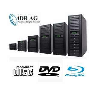 ADR Whirlwind tower 1 to 3 DVD-R - 1 to 3 manual duplicator with 1 reader and 3 writers - 1TB Harddisk and USB Connection included