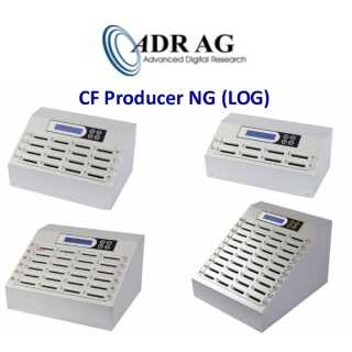 ADR - CF Producer NG LOG mit 23 Targets  - Standalone CF-Duplicator mit 1 masterslot und 23 targets, Quick Socket, internal controller und display   +  +  +  unterstützt CF-Cards