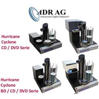 ADR - Cyclone with 6 DVD-writer with HP Excellent V - Automatic Duplicator, DVD-R, 6 drives, 400 discs, Incl. Softwarepackage (Windows 2000/XP/7)