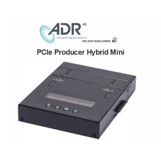 ADR - PCIe Producer Hybrid Mini HIGHSPEED  - Standalone PCIe-Duplicator mit 1 masterslots und 1 targets, separate SATA & PCIE Sockets, 30GB/Min  +  +  +  unterstützt M.2/ Mini PCIe / PCIe SSD