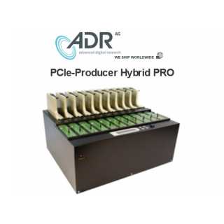 ADR - PCIe Producer Hybrid PRO - Standalone PCIe-Duplicator mit 1 masterslots und 10 targets, separate SATA & PCIE Socket  +  +  +  unterstützt M.2/ Mini PCIe / PCIe SSD