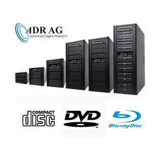 ADR - Whirlwind PREMIUM tower 1 to 11 DVD-R - 1 to 11 manual duplicator with 1 reader and 11 writers (1TB HDD included)