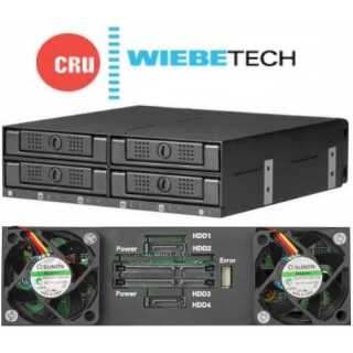 CRU - Wechselrahmen - DataPort 41- SAS/SATA - Rahmen + Kanister für 4 x 2.5" SAS / SATA Festplatten (bis zu 15mm) - 6Gb
