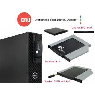 CRU - Wechselrahmen - DataPort - DP27 - Rahmen und Kanister - SATA 6 Gbps HOST - incl. Kanister für 1x 2,5 Zoll Lfw. - schwarz