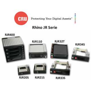 CRU - Wechselrahmen - Rhino JR - RJ21S - Fits in a 3.5in PC bay - accepts two 2.5in SATA or SAS HDDs or SSDs - TrayFree drive access - SATA 6G host connection - Black