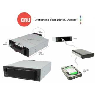 CRU - Wechselrahmen - DataExpress - DX175 Complete Assembly - Includes carrier for SATA or SAS drives - up to 6 Gbps - Black