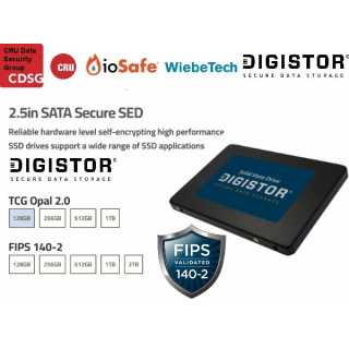 DIGISTOR - Citadel SSD - FIPS 140-2 L2 - TAA compliant - with Pre-Boot Authorization - 2.5" SATA III - 256GB