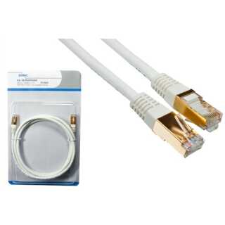 HQ Patchkabel - Cat.6A - PiMF/S-FTP - 2m RJ45 St./St. - 50µ vergoldete Pins - 500MHz - weiß - DINIC