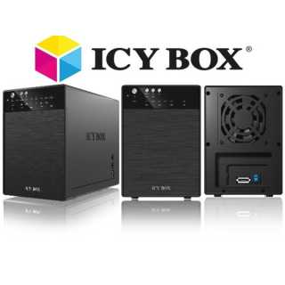 ICY BOX - IB-RD3640SU3 - RAID System, 4x SATA 3,5" zu 1x USB 3.0 + 1x eSATA, RAID 0,1,3,5,10 - black