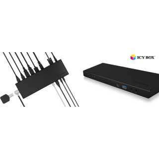 ICY BOX - IB-DK2244AC - USB Type-C® DockingStation mit dreifacher Videoausgabe - black