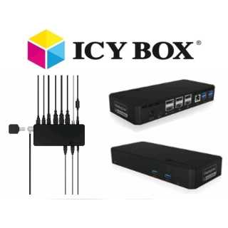 ICY BOX - IB-DK2254AC - USB Type-C® DockingStation mit dreifacher Videoausgabe - black