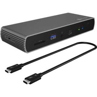 ICY BOX - IB-DK8801-TB4 - Thunderbolt™ 4 Type-C® DockingStation auf 2x Thunderbolt™ 4, 1x HDMI - anthr./black