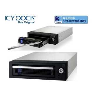 ICY DOCK -  MB876SK-B - SATA - Rahmen + Kanister - schwarz - blaue LED