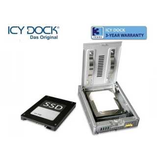 ICY DOCK - MB982IP-1S-1 - 2,5 Zoll > 3,5 Zoll SAS SSD / HDD Converter - Full Metal (Silver)