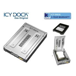 ICY DOCK - MB982SP-1S - 2,5 Zoll > 3,5 Zoll SATA SSD / HDD Converter - Full Metal (Silver)
