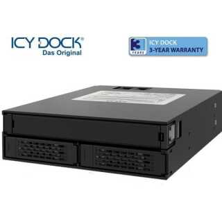 ICY DOCK - ToughArmor - MB994IPO-3SB - SAS / SATA - 2x 2,5 Zoll SATA/SAS HDD/SSD + Slim ODD - 5,25 Zoll Backplane - SAS 12 Gbit/s - SATA - 40 mm Lüfter