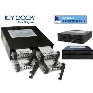 ICY DOCK - ToughArmor - MB994SP-4SB-1 - Backplane SATA III, Trayless, 4x SATA 2,5 Zoll intern zu 4x SATA Host - Aluminium - schwarz - 40 mm Lüfter - SATA 6 Gbit/s