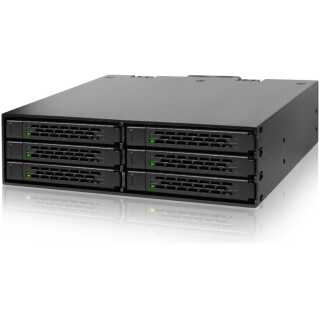 ICY DOCK - ToughArmor - MB996SP-6SB - 6 in 1 SATA Hot Swap Backplane - 40 mm Lüfter - SATA 6 Gbit/s - Metall - bis 9,5 mm Bauhöhe