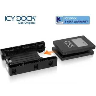 ICY DOCK - MB290SP-B - 2 x 2,5" HDD & SSD Einbaurahmen / Montage-Kit für internen 3,5" Laufwerksschacht