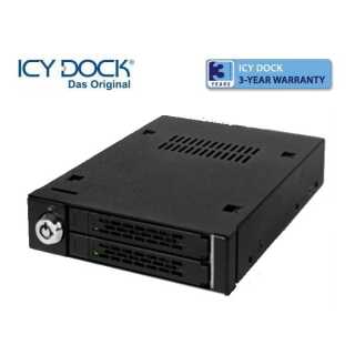 ICY DOCK - ToughArmor - MB992SKR-B - SATA - Adapter - 2x 2,5 Zoll > 3,5 Zoll - Sicherheitsschloss - Metall - LED - bis 9,5 mm Bauhöhe - RAID 1, RAID 0, JBOD, SPANNED - SATA 6Gbit/s