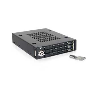 ICY DOCK - ToughArmor - MB993SK-B - 3x 2,5"  SATA HDD & SSD in 1x 3.5" Einbauschacht Vollmetall-Wechselrahmen mit Sicherheitsschloss