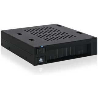 ICY DOCK - MB521SP-B - 2.5" Single Bay SAS/SATA HDD/SSD Dock in 1x 3,5" Front-Einbauschacht Hot-Swap Wechslerahmen mit EIn/Aus Schalter und Auswurftaste