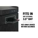 ICY DOCK - MB521SP-B - 2.5" Single Bay SAS/SATA HDD/SSD Dock in 1x 3,5" Front-Einbauschacht Hot-Swap Wechslerahmen mit EIn/Aus Schalter und Auswurftaste