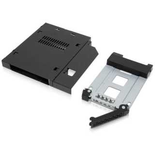 ICY DOCK - ToughArmor - MB411SPO-B - 2,5" SATA/SAS HDD/SSD Wechselrahmen in Slim ODD oder Slim FDD Einbauschacht - Vollmetall