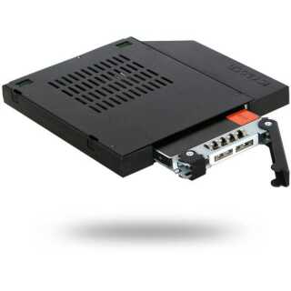 ICY DOCK - ToughArmor - MB411SPO-1B - 2,5" SATA/SAS HDD/SSD Wechselrahmen in Slim ODD oder Slim FDD Einbauschacht - Vollmetall - 12,7 mm