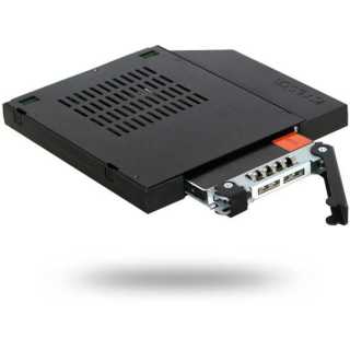 ICY DOCK - ToughArmor - MB411SPO-1B - 2,5" SATA/SAS HDD/SSD Wechselrahmen in Slim ODD oder Slim FDD Einbauschacht - Vollmetall
