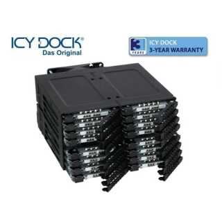 ICY DOCK - ToughArmor - MB516SP-B - 16 Slot 2,5” SAS/SATA SSD/HDD Backplane-Modul aus Metall für 2x 5,25” Schächte