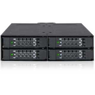 ICY DOCK - ToughArmor - MB607SP-B - 4x 2,5" SATA SSD/HDD (5-15mmBauhöhe) in 1x 5,25" Schacht - Vollmetall-Wechselrahmen