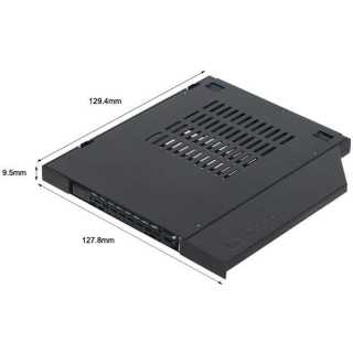 ICY DOCK - ToughArmor MB411SPO-2B - (für 9,5mm Ultra Slim-ODD Slot) 2,5" SSD / HDD Hot-Swap SATA Wechselrahmen für 9,5mm Ultra-Slim Schacht