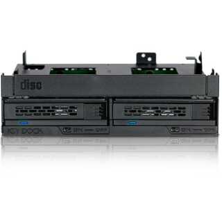 ICY DOCK - 2x 2.5" SATA/SAS + Slim-ODD SATA to 1x 5.25" bay mobile rack screwless trays black
