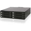 ICY DOCK - ToughArmor - MB996SK-6SB - 6 Bay 2,5" SATA HDD/SSD Backplane-Modul aus Metall mit Schlössern