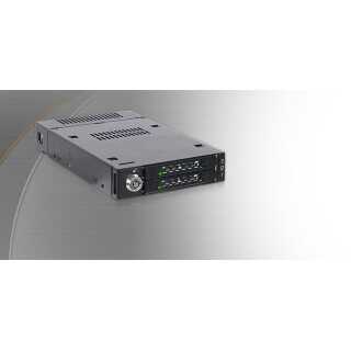 ICY DOCK - ToughArmor - MB834M2K-B - 2x M.2 PCIe NVMe SSD Wechselrahmen Vollmetall