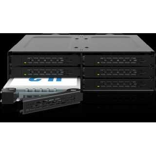 ICY DOCK - ToughArmor - 6 x U.2/U.3 NVMe SSD PCIe 4.0 Wechselrahmen für 5,25" Schacht mit SlimSAS SFF-8654 8i