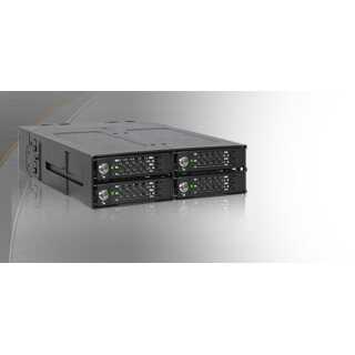 ICY DOCK - ToughArmor - MB720MK-B V3 - 4x PCIe 4.0 M.2 NVMe to 4x OCuLink in 1x 5.25" bay mobile rack metal black w/ keylock (tri-mode compatible)