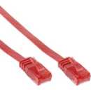 InLine® Patchkabel flach, U/UTP, Cat.6, rot, 10m