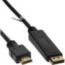 InLine - DisplayPort zu HDMI Konverter Kabel, schwarz, 1m