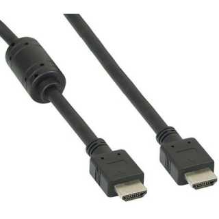 InLine - HDMI Kabel, HDMI-High Speed, Stecker / Stecker, schwarz, mit Ferrit, 5m