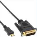 InLine - Mini-HDMI zu DVI Kabel, HDMI Stecker C zu DVI...