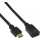 InLine - HDMI Verlängerung, HDMI-High Speed, Stecker / Buchse, schwarz, vergoldete Kontakte, 2m