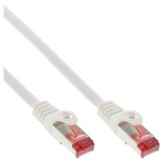 InLine - Patchkabel, S/FTP (PiMf), Cat.6, 250MHz, halogenfrei, Kupfer, weiß, 5m
