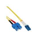 InLine - LWL Duplex Kabel, LC/SC, 9/125µm, OS2, 2m