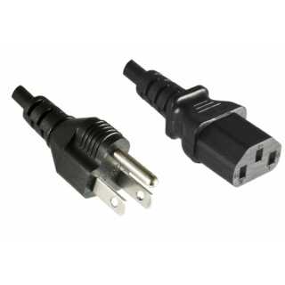 InLine - Netzkabel, Netzstecker USA auf Kaltgerätestecker C13, 1,8m