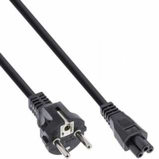 InLine - Netzkabel für Notebook, 3pol Kupplung, schwarz, 2m