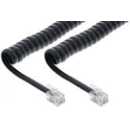InLine - Hörer Spiralkabel, RJ10 Stecker / Stecker,...