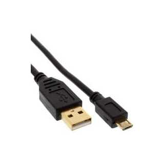 InLine - Micro-USB 2.0 Kabel, USB-A Stecker an Micro-B Stecker, vergoldete Kontakte, 1m